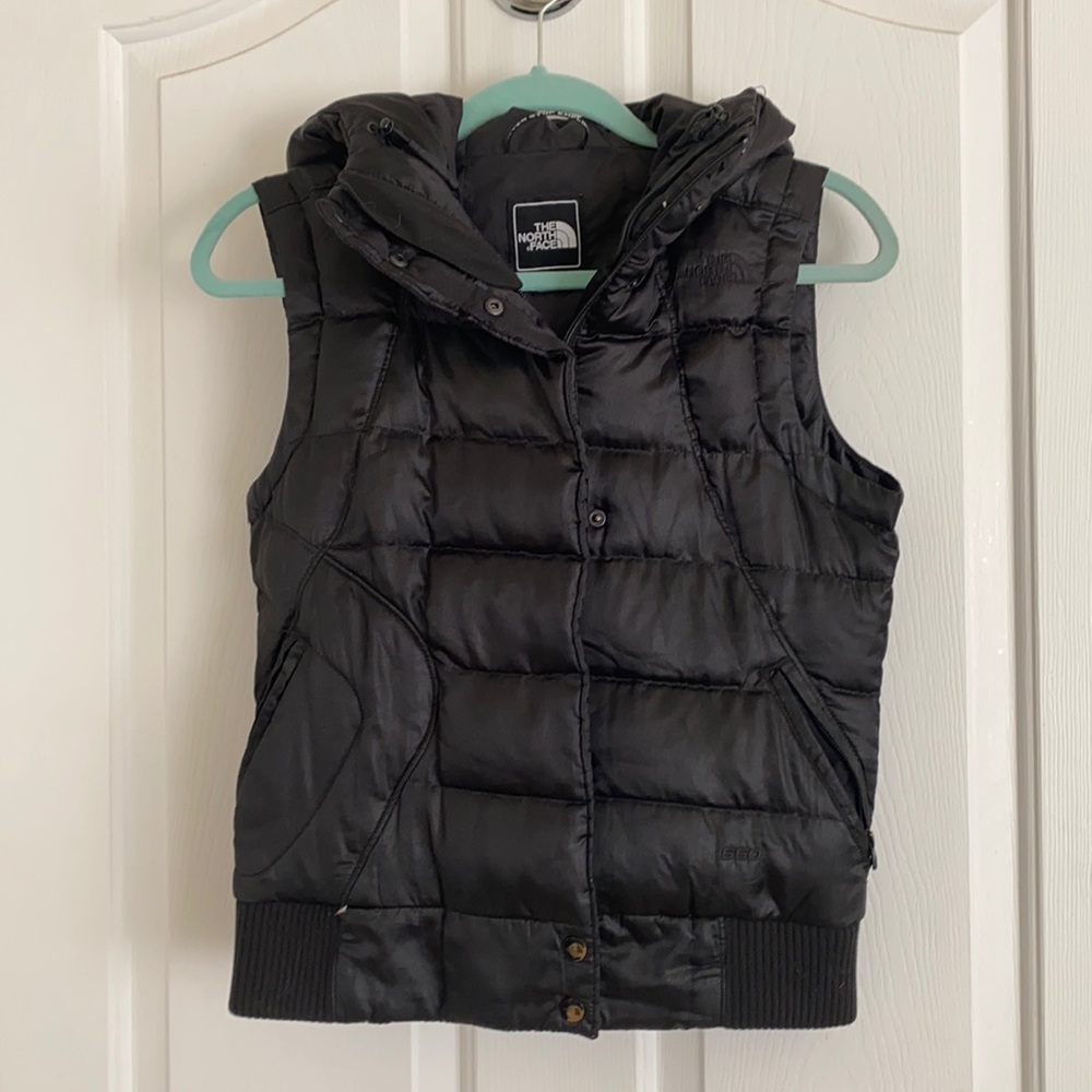 Black Northface Vest W/ Hood